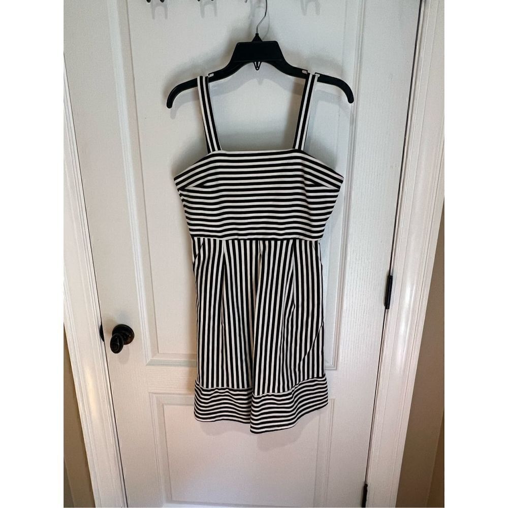 Brixton Ivy Black and White Stripe Dress with pockets